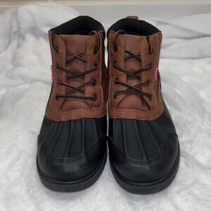 Levi’s Kids Duck Boots Brown Black Ankle Boots Size 4 Waterproof Style